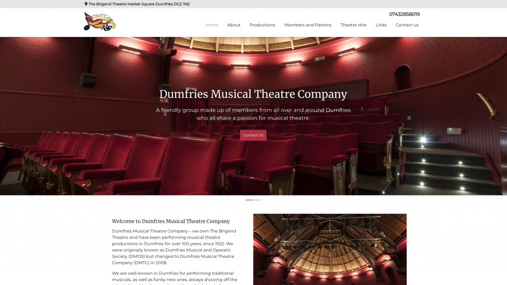 Dumfries Musical Theatre Company Website