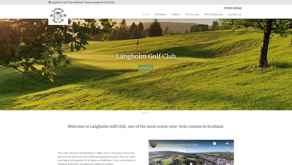 Langholm Golf Club Website